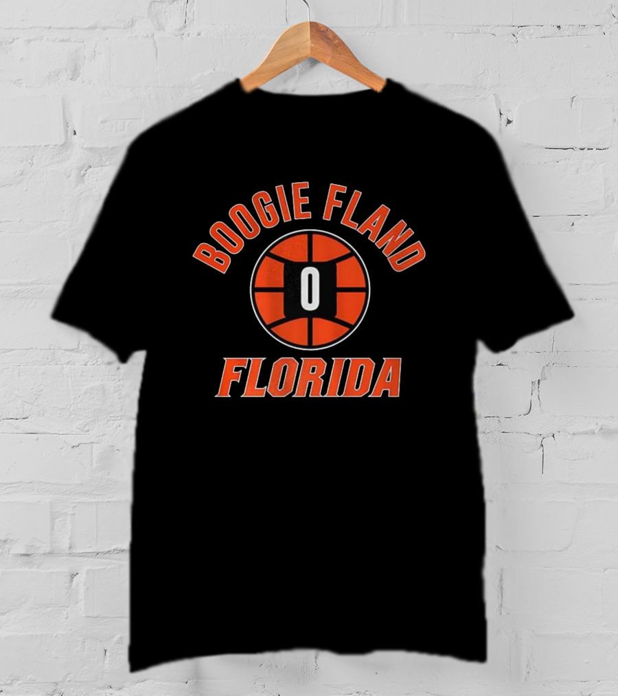 Boogie Fland Florida Basketball Number 0 Orange Ball T-Shirt