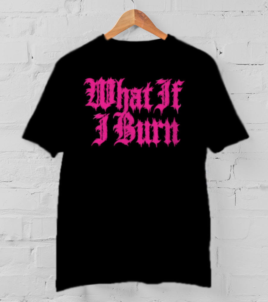 Bury Tomorrow What If I Burn Pink Gothic Text T-Shirt