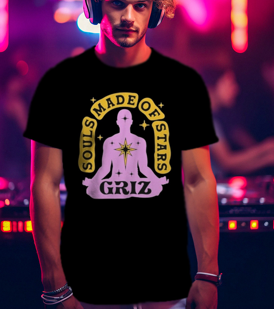 Griz Souls Made Of Stars Meditation Cosmic Design T-Shirt