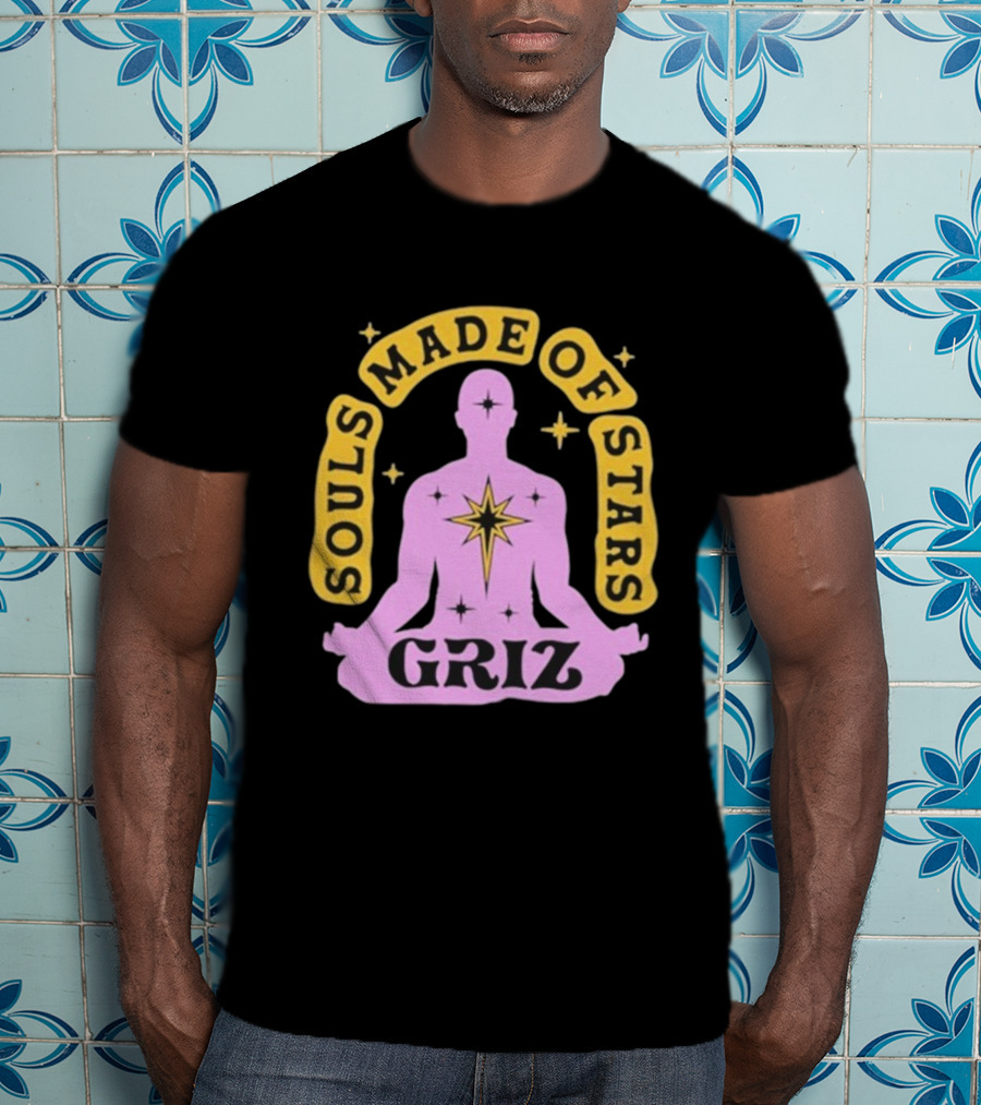 Griz Souls Made Of Stars Meditation Cosmic Design T-Shirt