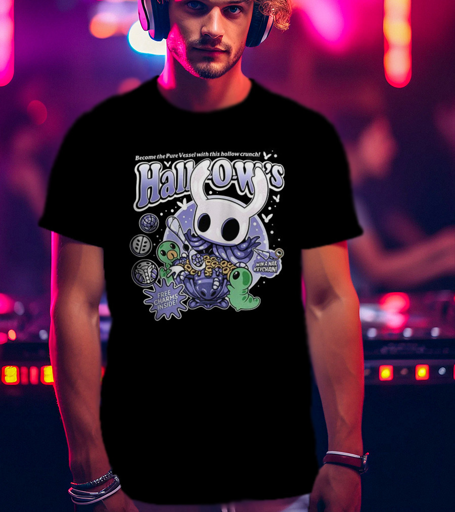 Hollow Knight Hallows Crunch Cereal Free Charms Win Nail Keychain T-Shirt