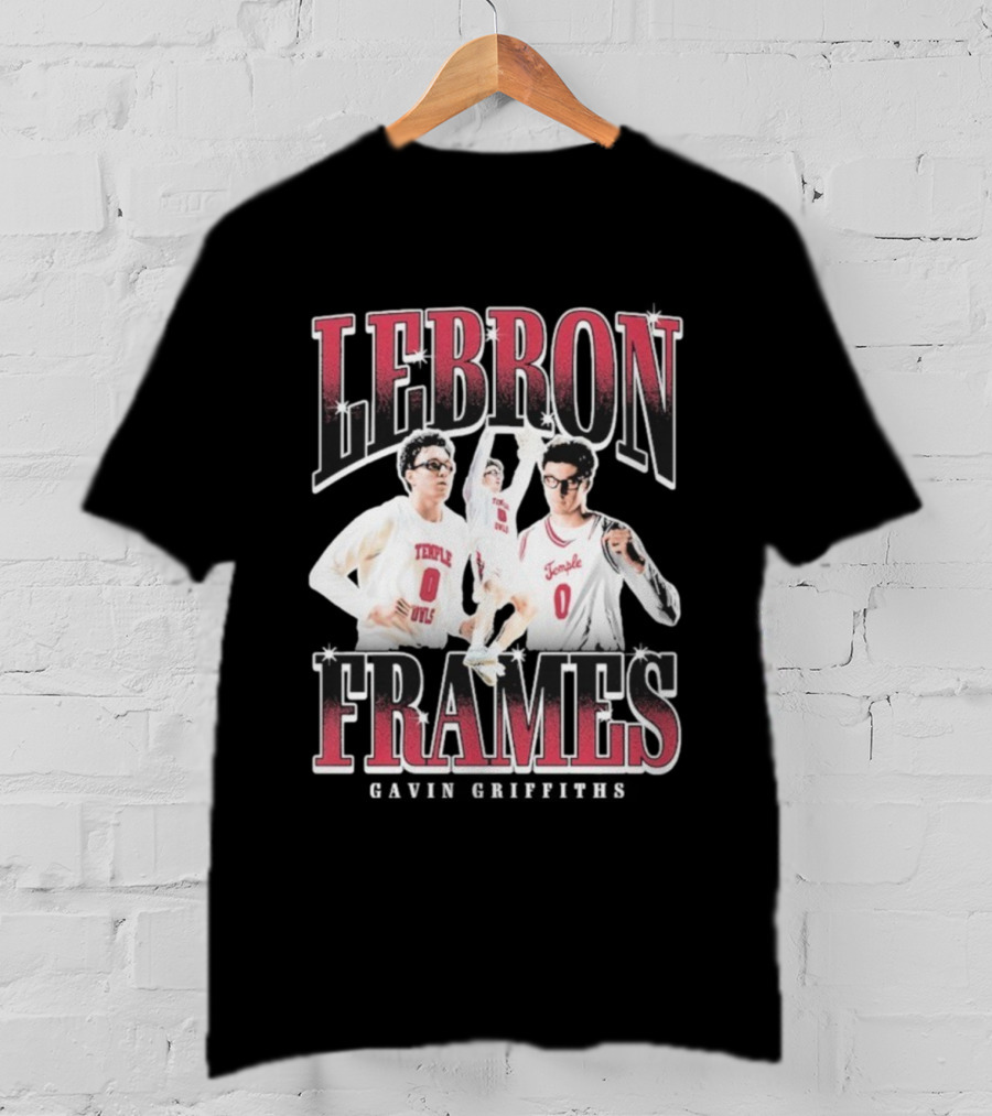 Lebron Frames Temple Owls Basketball Player 0 T-Shirt