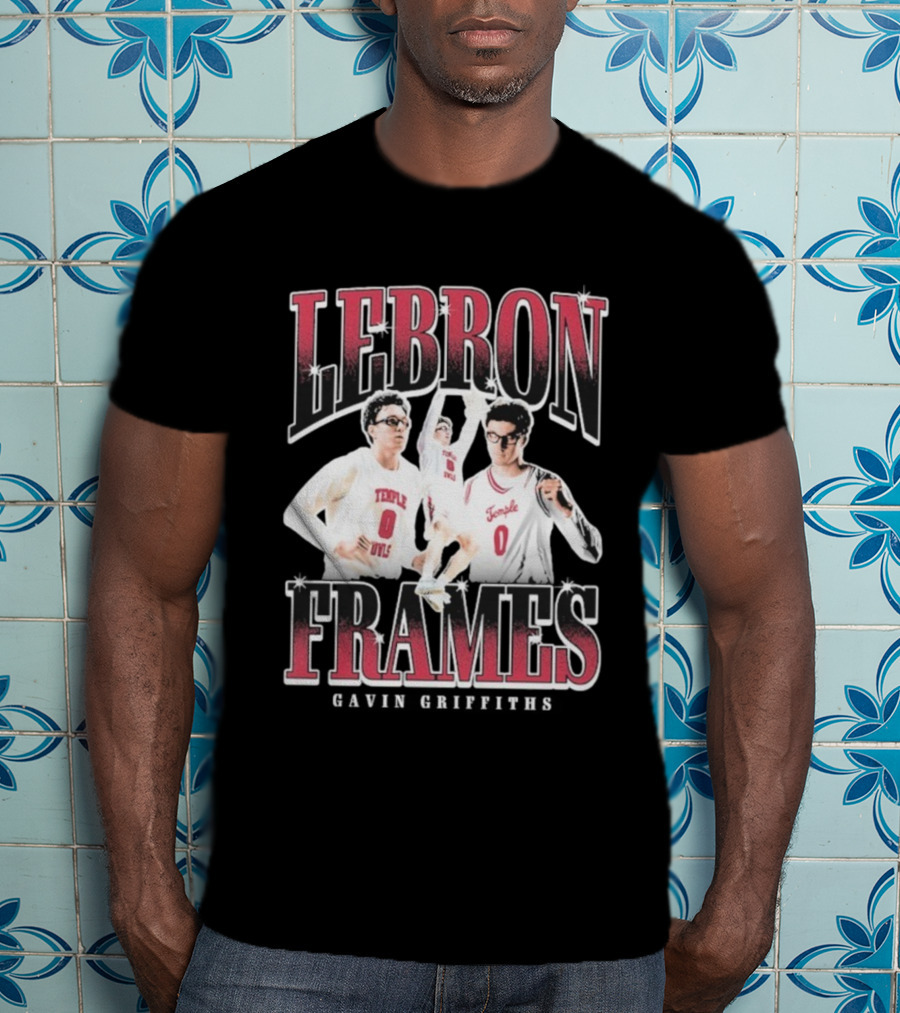 Lebron Frames Temple Owls Basketball Player 0 T-Shirt