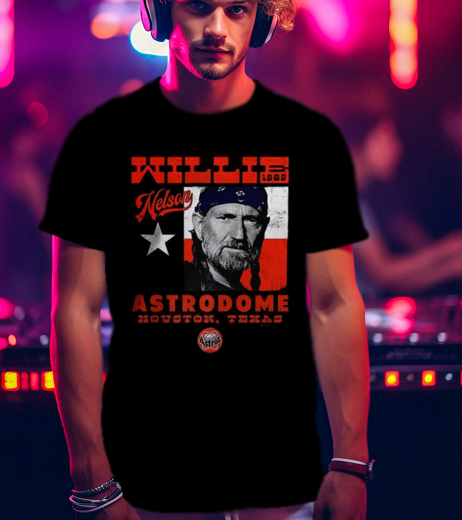 Willie Nelson Astrodome Houston Astros Texas Legend T-Shirt