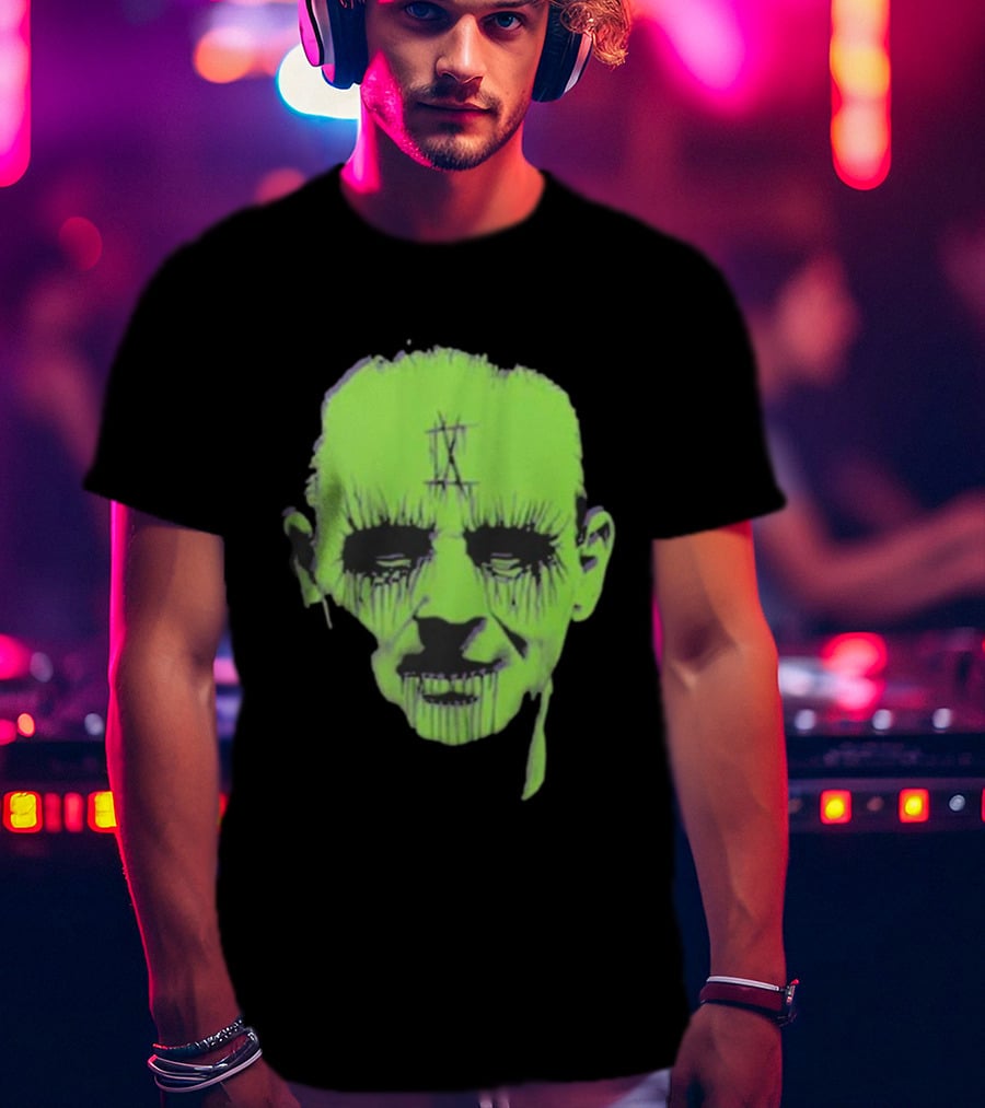 Ice Nine Kills Don't You Dare Say Art Is Dead Pop Up Tour Frankfurt December 6 2025 Green Horror Face T-Shirt