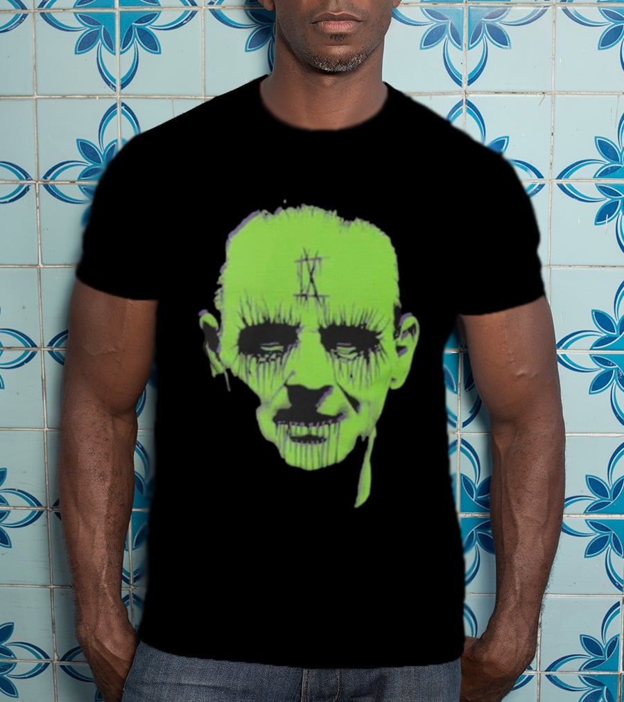 Ice Nine Kills Don't You Dare Say Art Is Dead Pop Up Tour Frankfurt December 6 2025 Green Horror Face T-Shirt