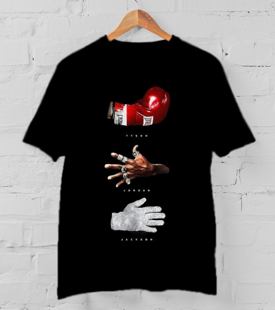 Michael Tribute Boxing Glove Championship Rings Sequin Glove T-Shirt