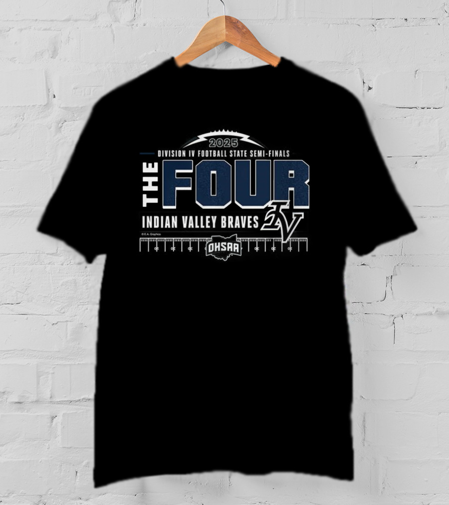 Indian Valley Braves 2025 OHSAA Football Division 4 The Four Team IV T-Shirt
