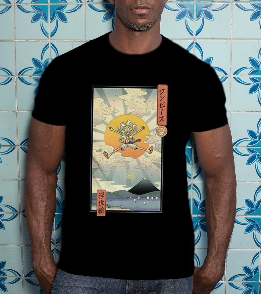 Luffy Gear 5 One Piece Anime Ukiyo-e Style Japan Art T-Shirt