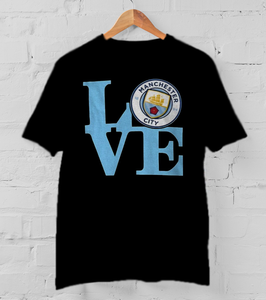 Manchester City FC LOVE Emblem 1894 Badge T-Shirt