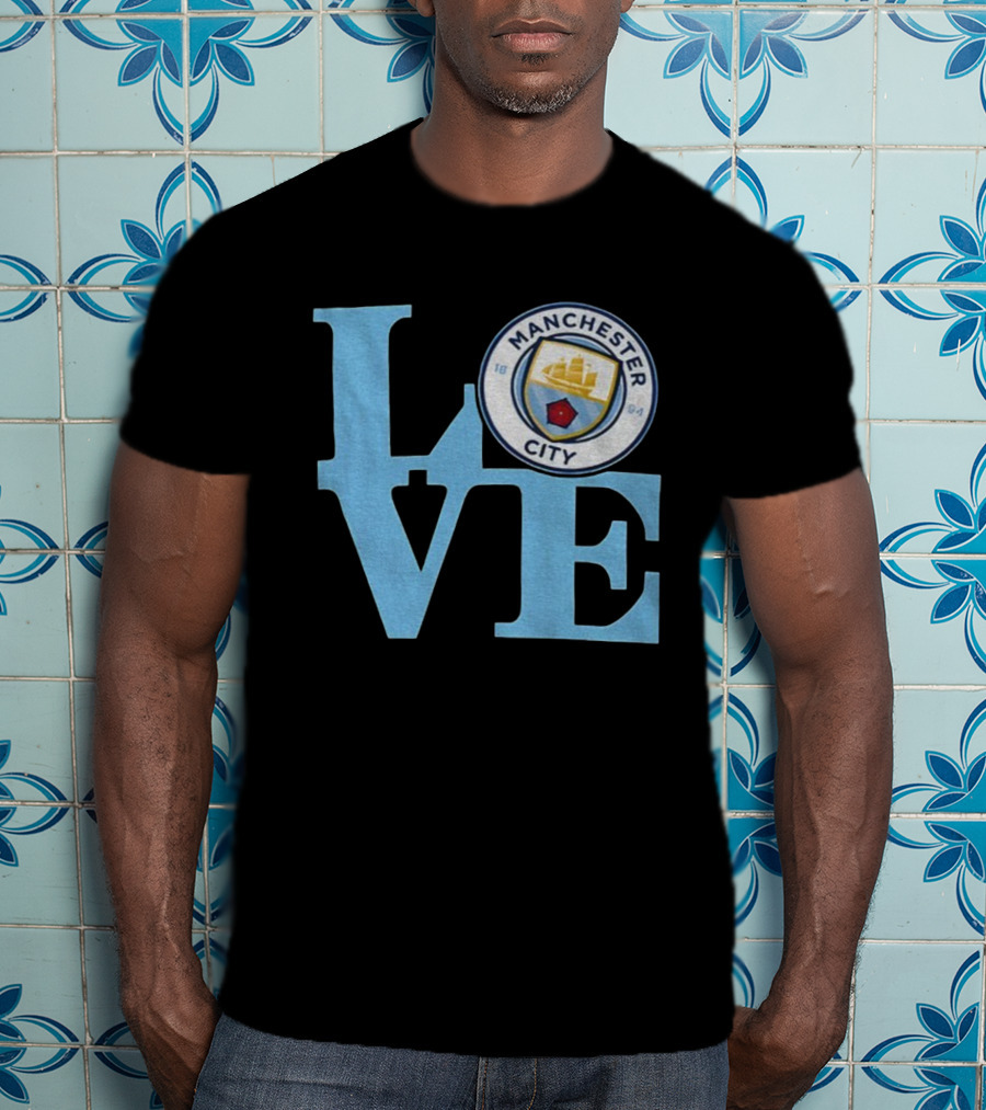 Manchester City FC LOVE Emblem 1894 Badge T-Shirt