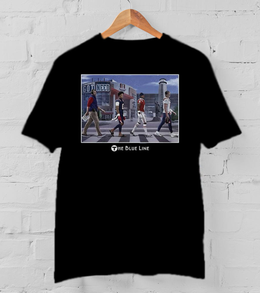 New England Patriots Blue Line 2026 Crosswalk Got Need Stadium Scene T-Shirt