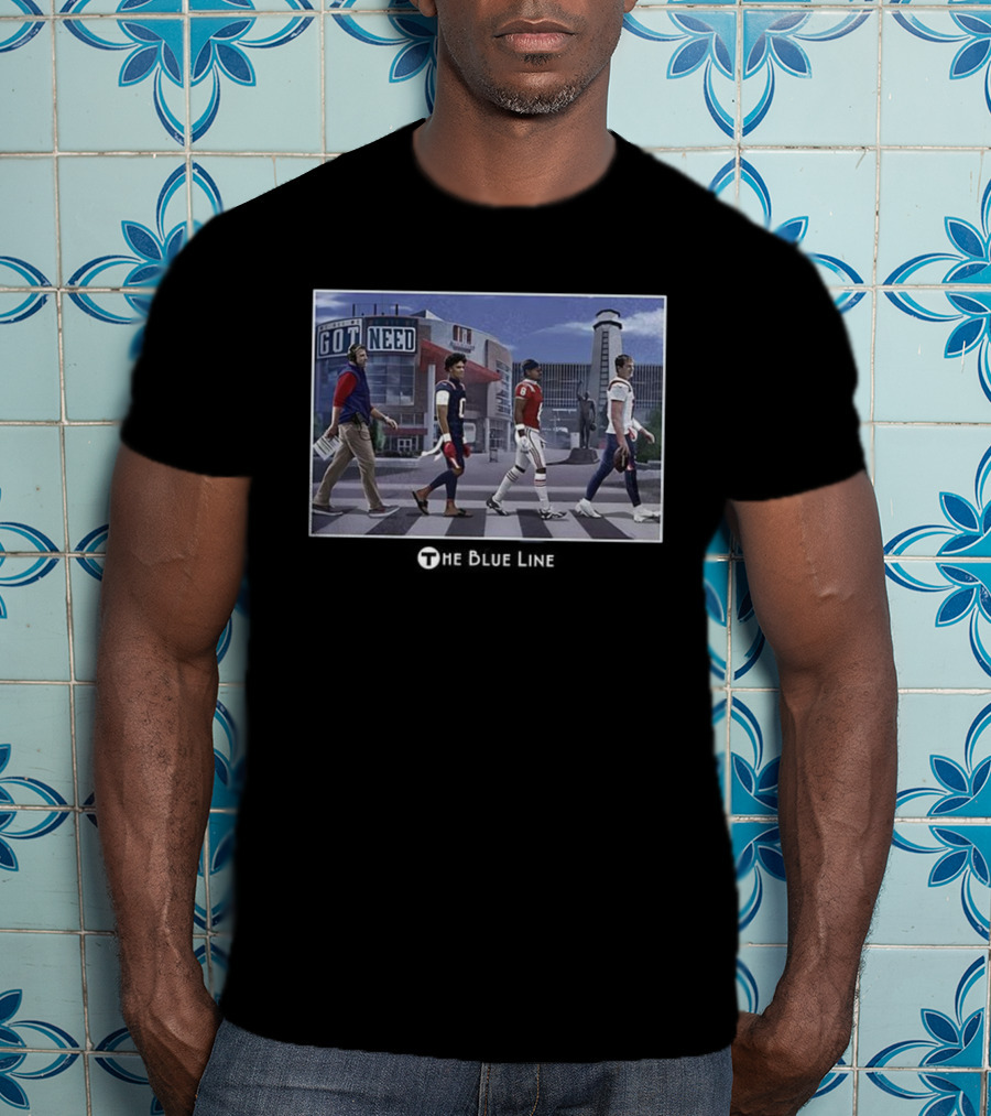 New England Patriots Blue Line 2026 Crosswalk Got Need Stadium Scene T-Shirt