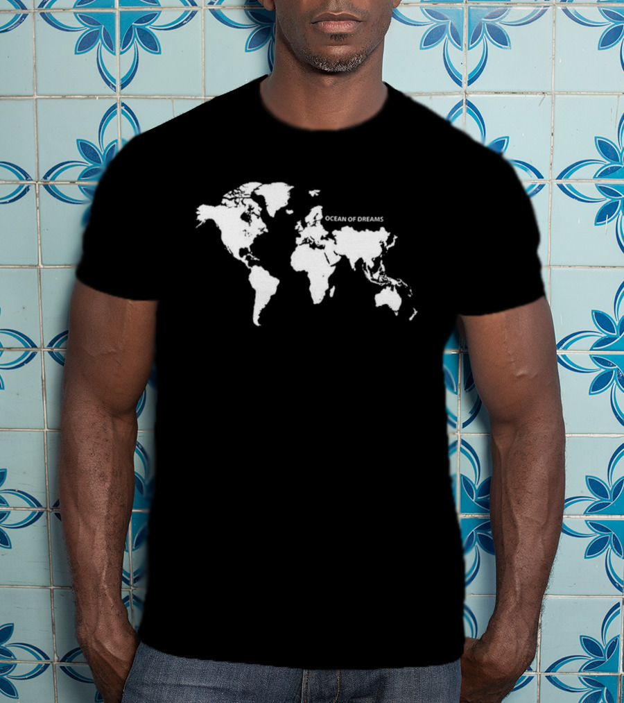 Ocean Of Dreams World Map Geography Journey T-Shirt