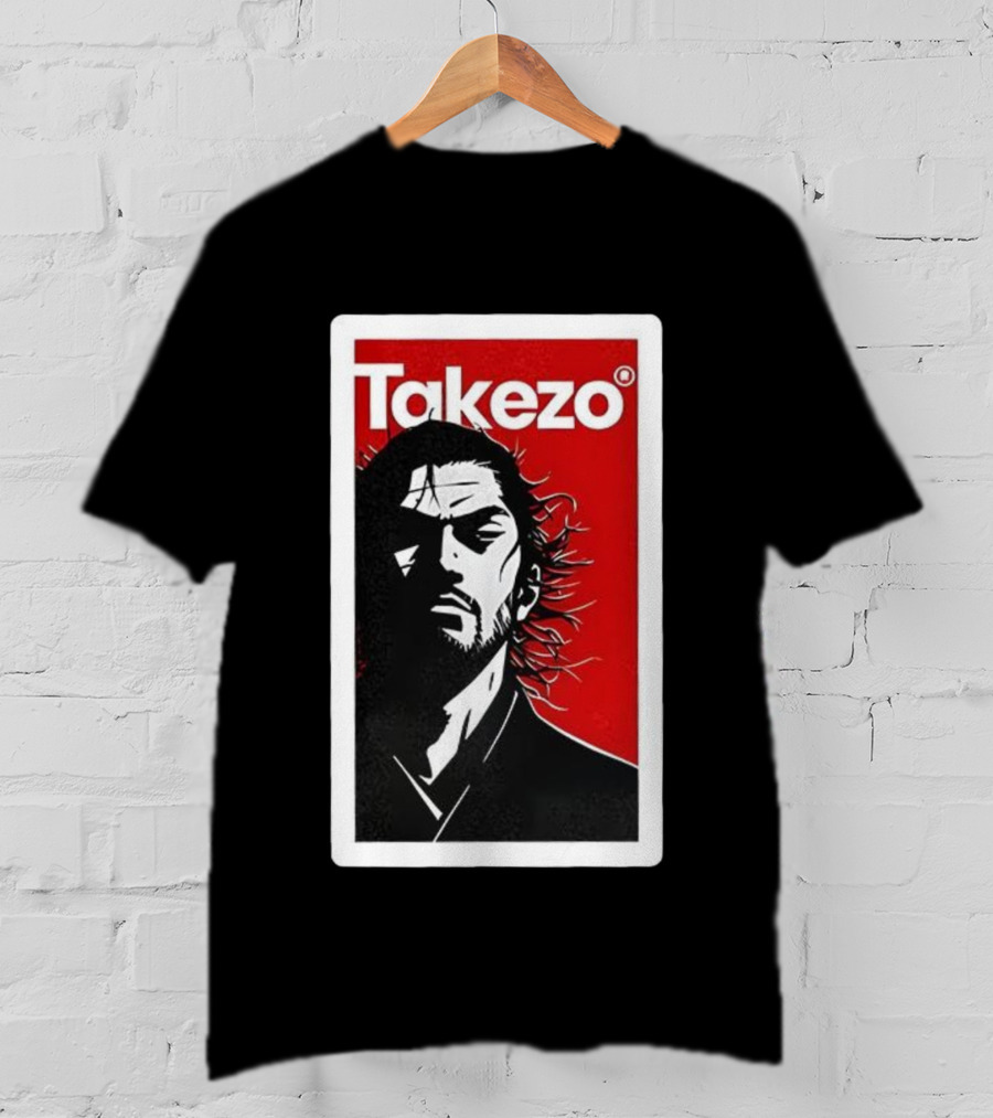 Takezo Shadow Of The Lone Warrior Manga Samurai Art Style T-Shirt