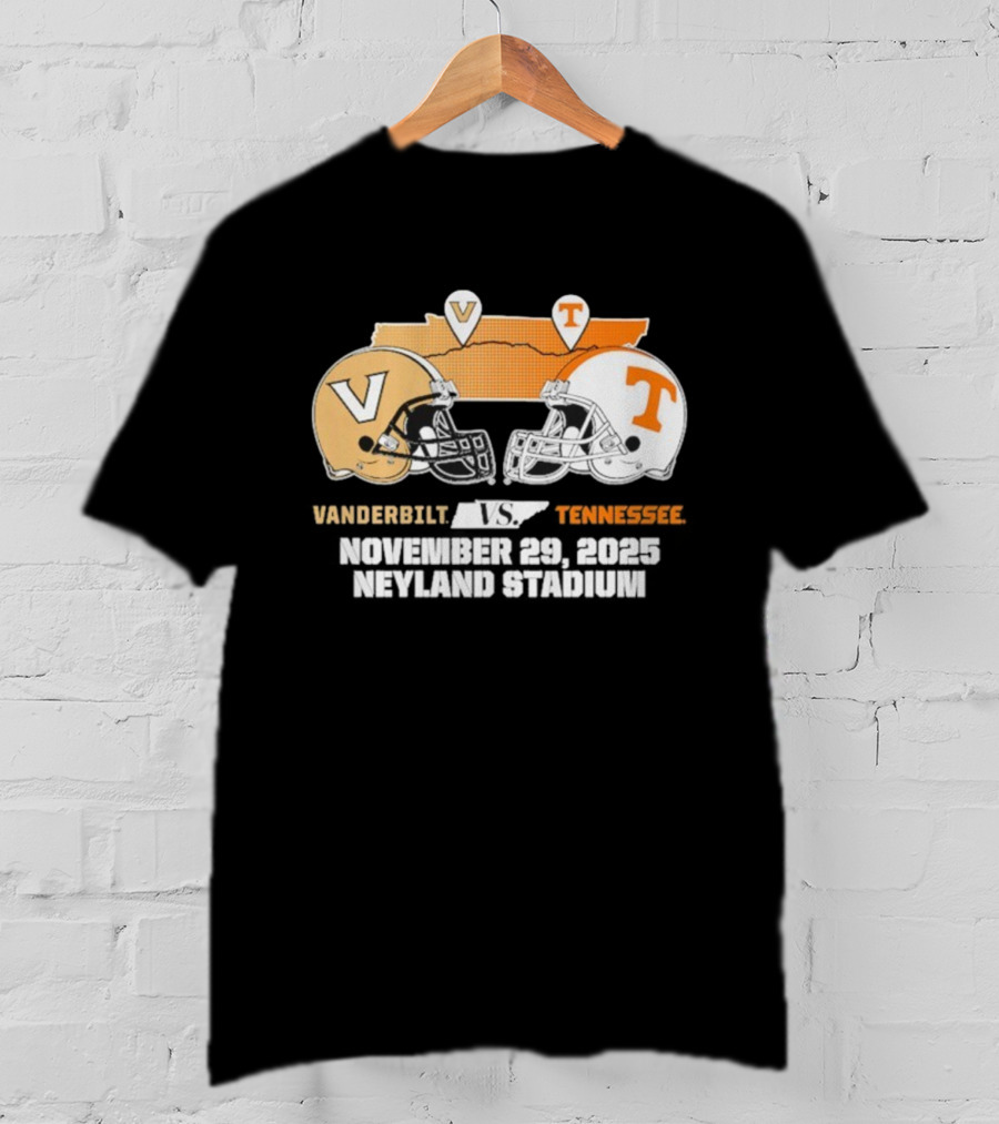 Vanderbilt Vs Tennessee November 29 2025 Neyland Stadium Football Rivals Clash T-Shirt