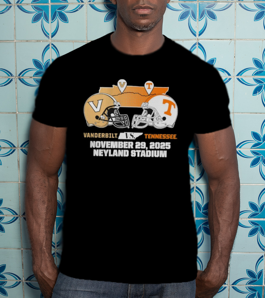 Vanderbilt Vs Tennessee November 29 2025 Neyland Stadium Football Rivals Clash T-Shirt