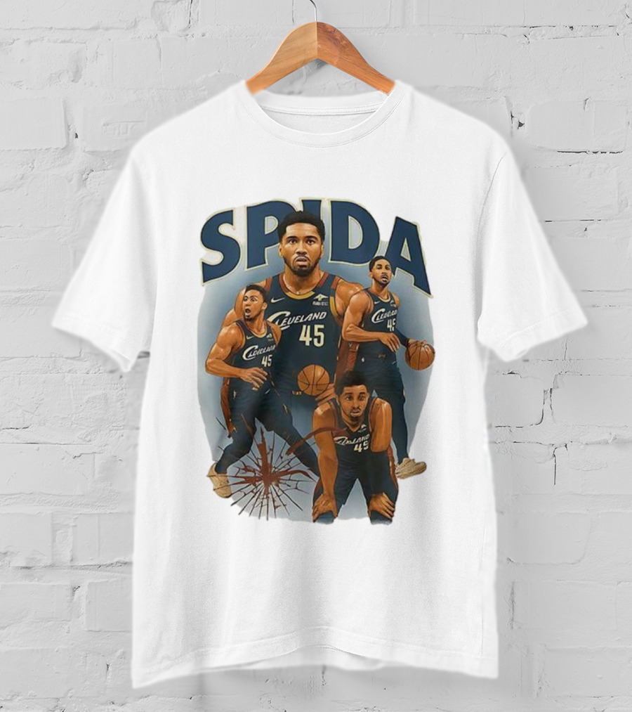 Cleveland Cavaliers Donovan Mitchell Spida 45 Basketball Ensemble T-Shirt