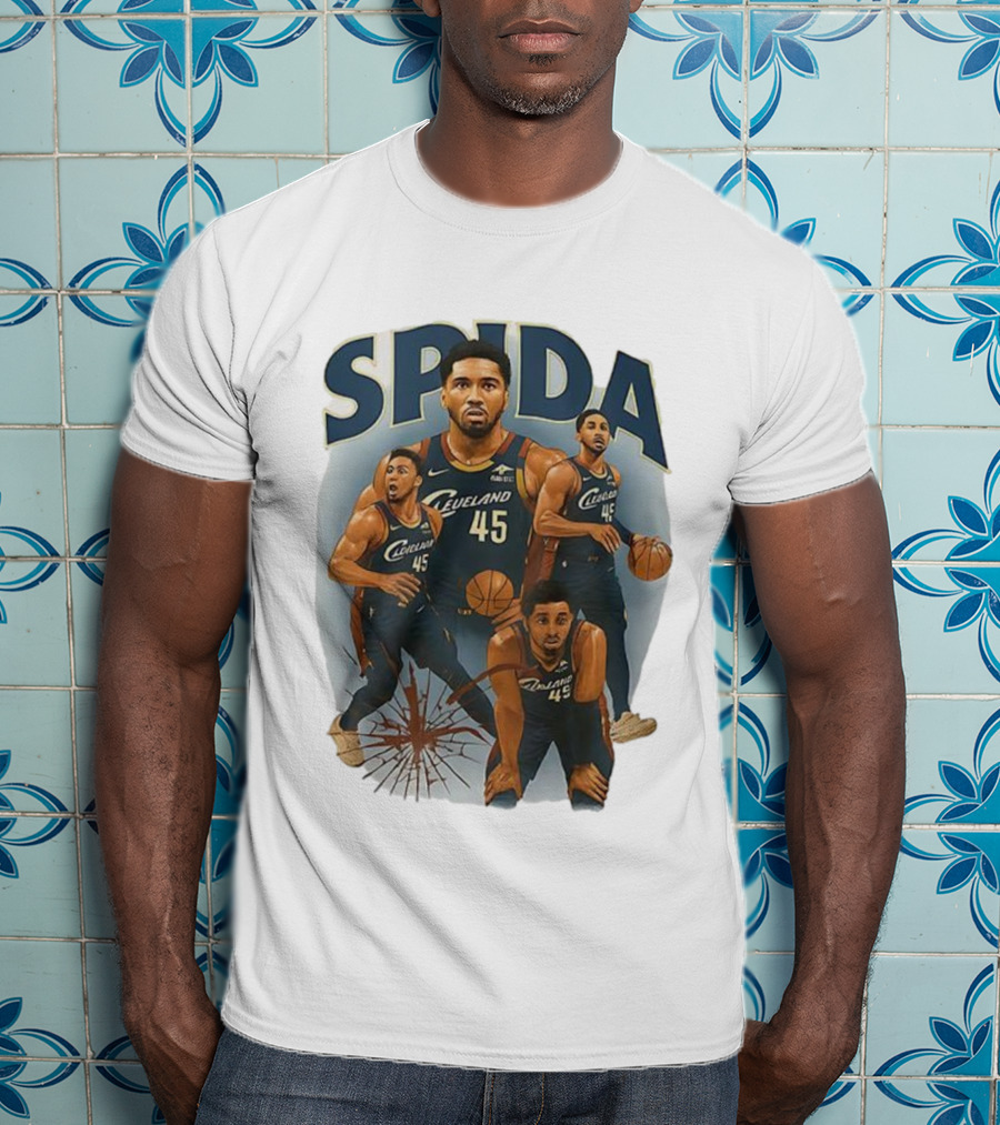 Cleveland Cavaliers Donovan Mitchell Spida 45 Basketball Ensemble T-Shirt