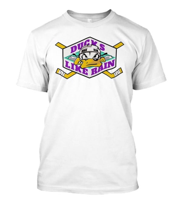 DUCKS LIKE RAIN Hockey Masked Duck Hockey Sticks T-Shirt