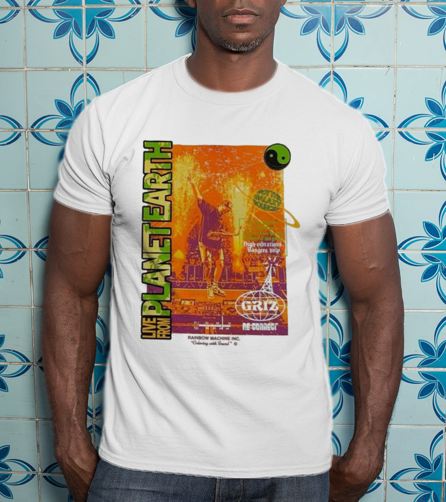Live From Planet Earth Griz 60th Galaxy Sound High Vibrations Ragers Only Yin Yang T-Shirt