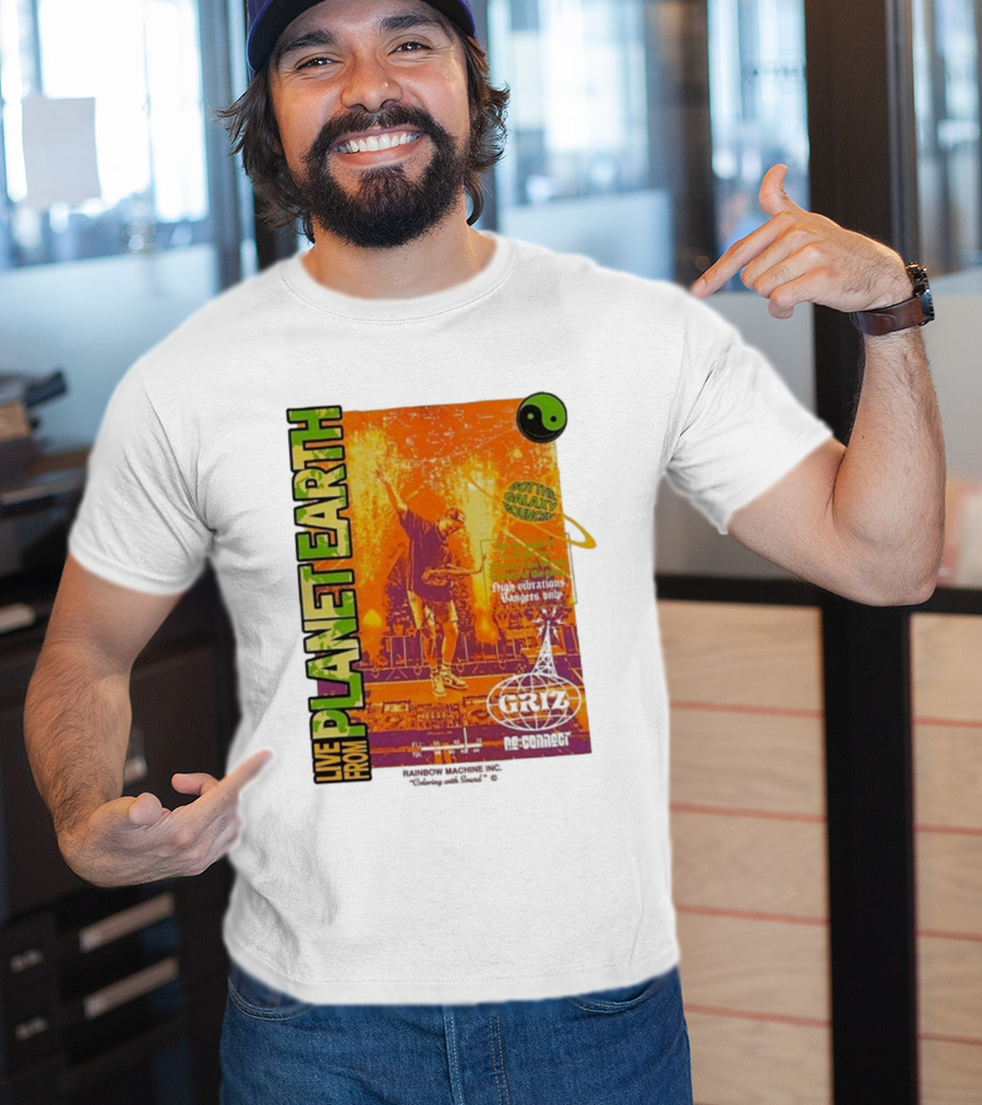 Live From Planet Earth Griz 60th Galaxy Sound High Vibrations Ragers Only Yin Yang T-Shirt