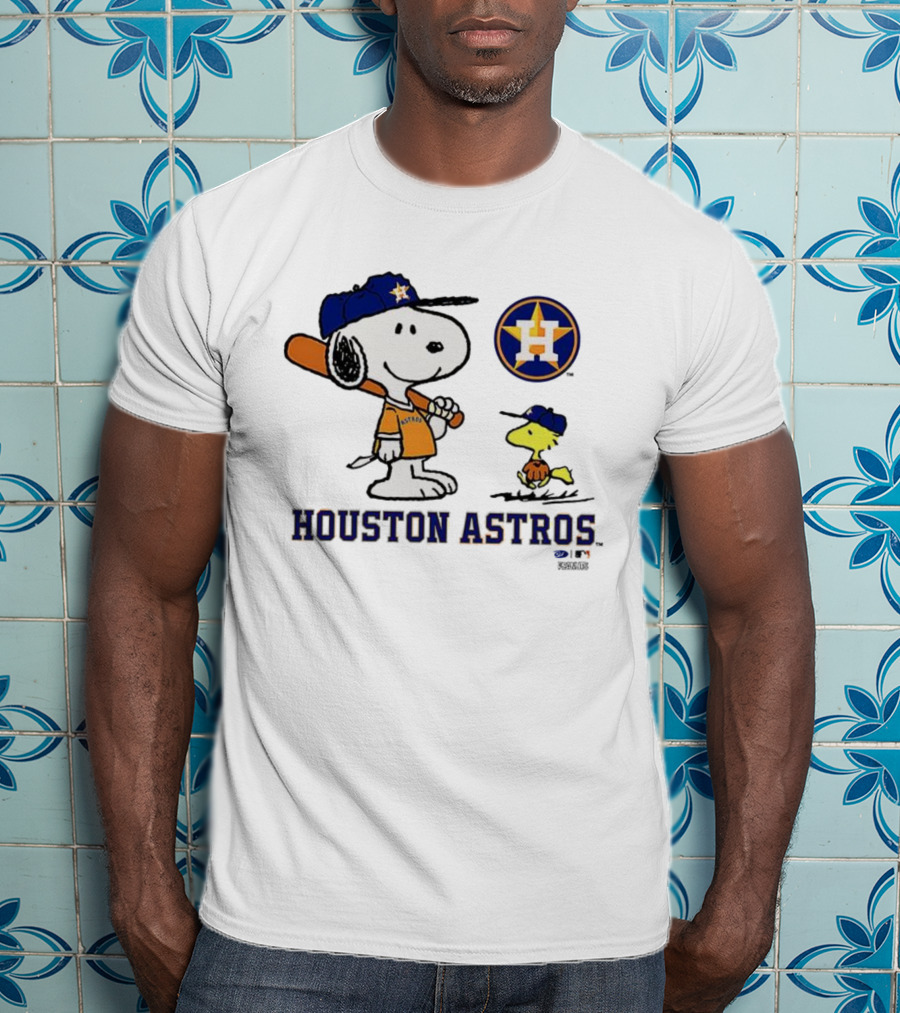 Peanuts Snoopy Woodstock Houston Astros Baseball Team T-Shirt