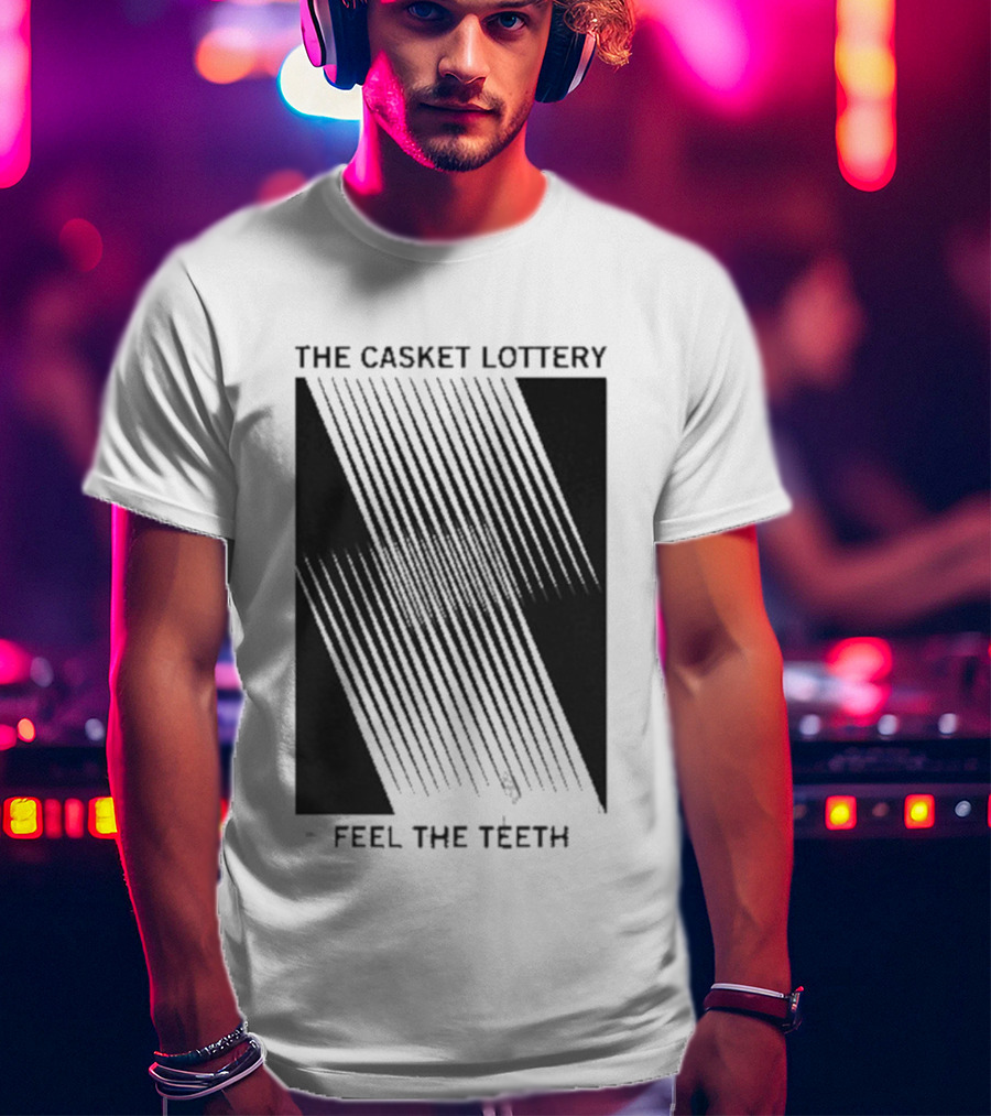 The Casket Lottery Feel The Teeth Tour Striped Graphic Tee T-Shirt