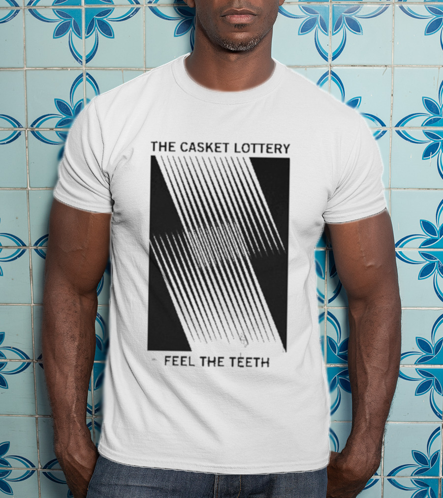 The Casket Lottery Feel The Teeth Tour Striped Graphic Tee T-Shirt