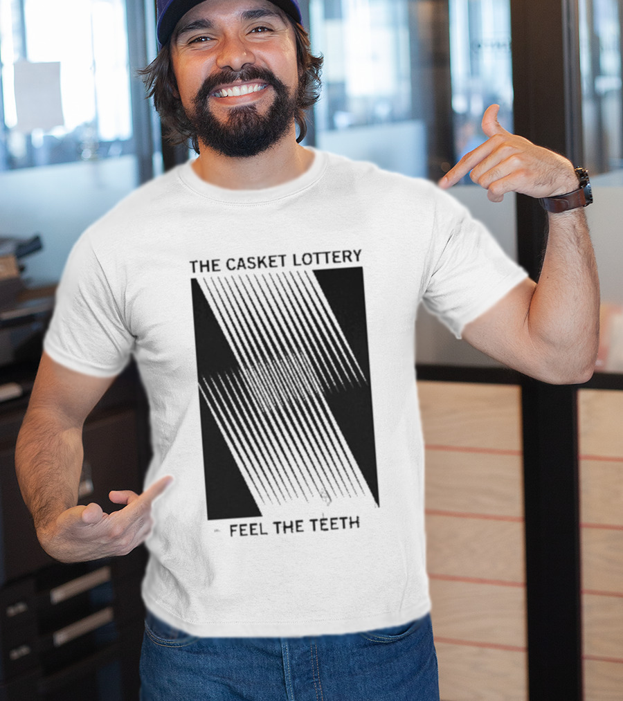The Casket Lottery Feel The Teeth Tour Striped Graphic Tee T-Shirt