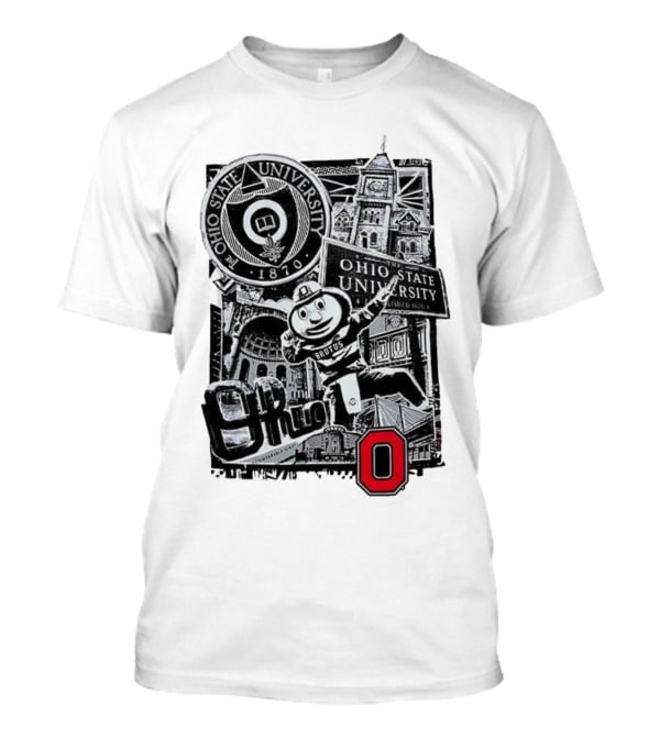 The Ohio State University Buckeyes Brutus Mascot Landmark 1870 T-Shirt