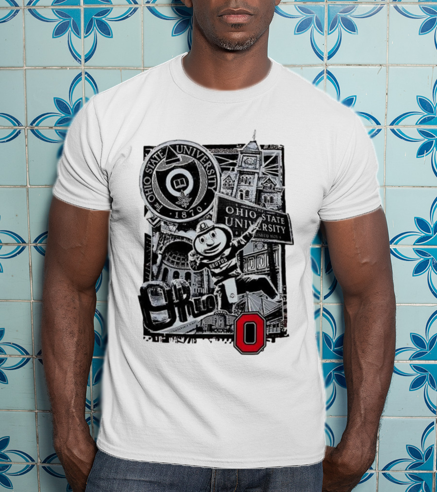 The Ohio State University Buckeyes Brutus Mascot Landmark 1870 T-Shirt