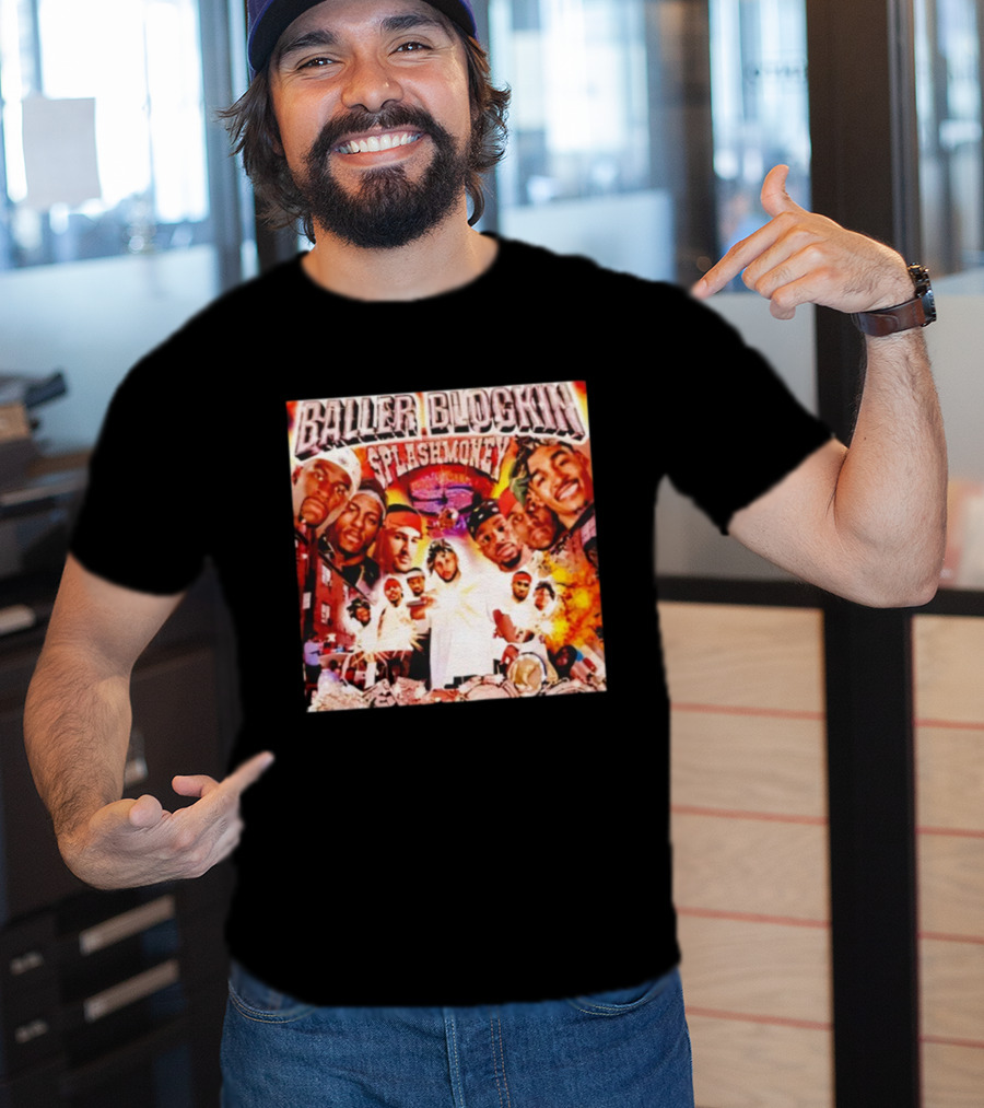 Baller Blockin Splashmoney Hip Hop Collage Street Style Iconic Album Cover T-Shirt
