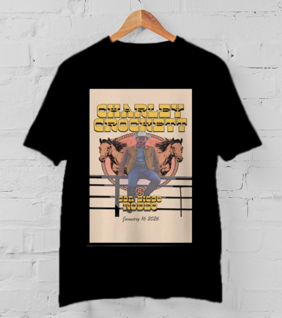 Charley Crockett San Diego Rodeo January 16 2026 T-Shirt