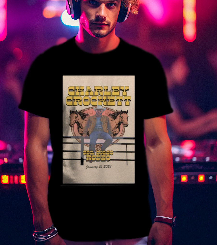 Charley Crockett San Diego Rodeo January 16 2026 T-Shirt
