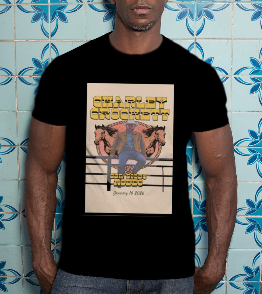 Charley Crockett San Diego Rodeo January 16 2026 T-Shirt