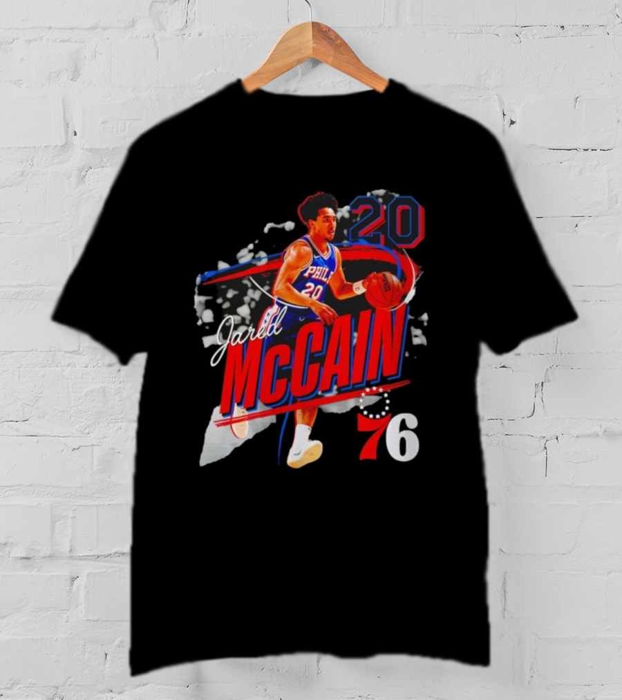 Jared McCain 20 Philadelphian Basketball Player 76ers T-Shirt