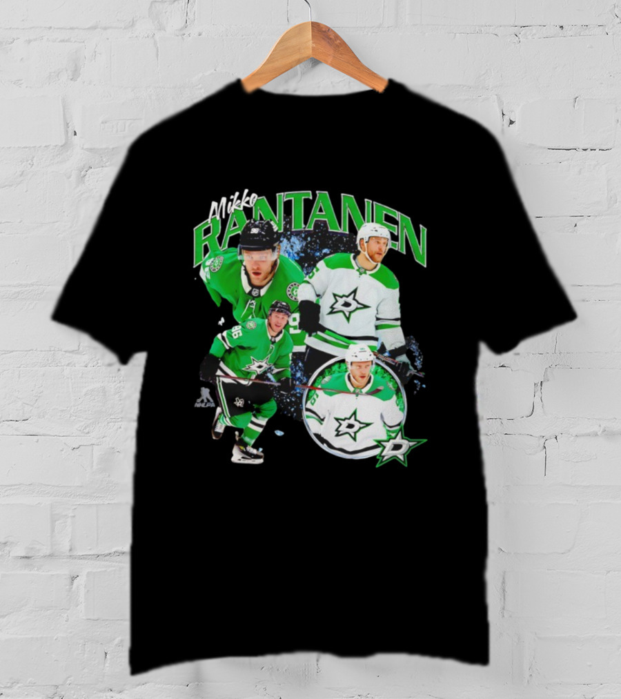 Mikko Rantanen Dallas Stars Number 96 Hockey Player Green And White Jersey T-Shirt