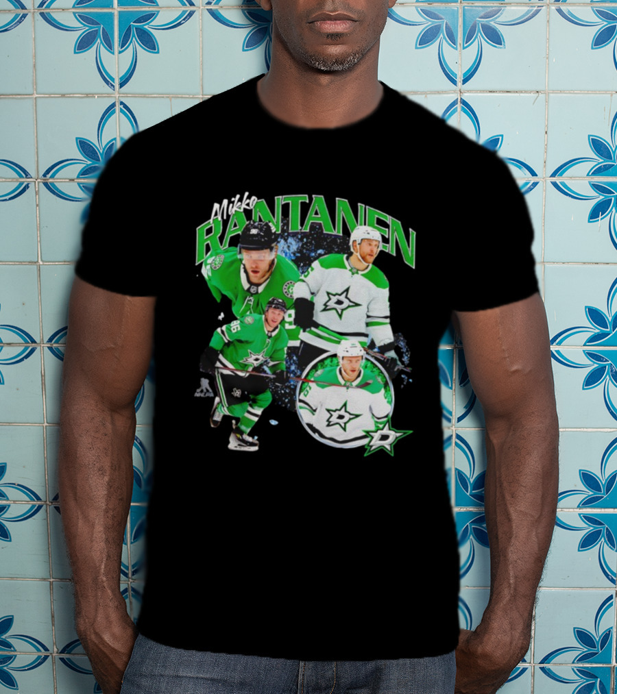 Mikko Rantanen Dallas Stars Number 96 Hockey Player Green And White Jersey T-Shirt
