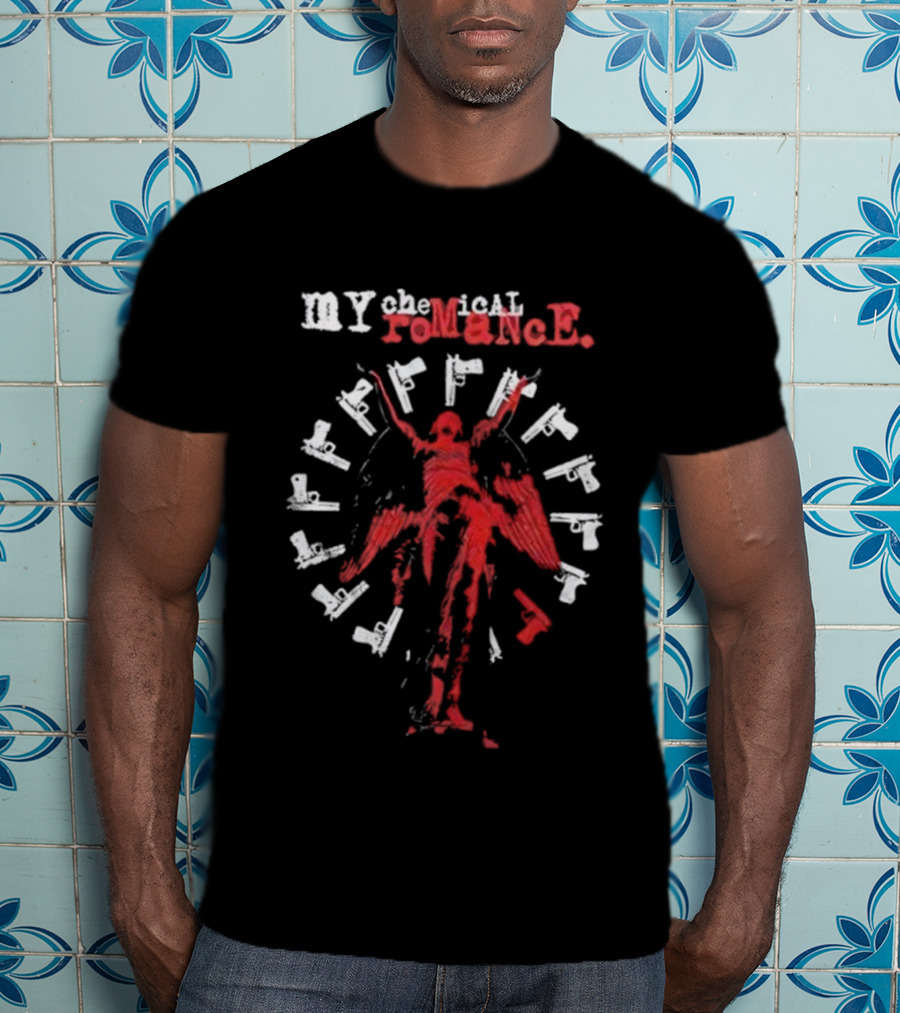My Chemical Romance The Black Parade Skeleton Soldier Burst Design T-Shirt
