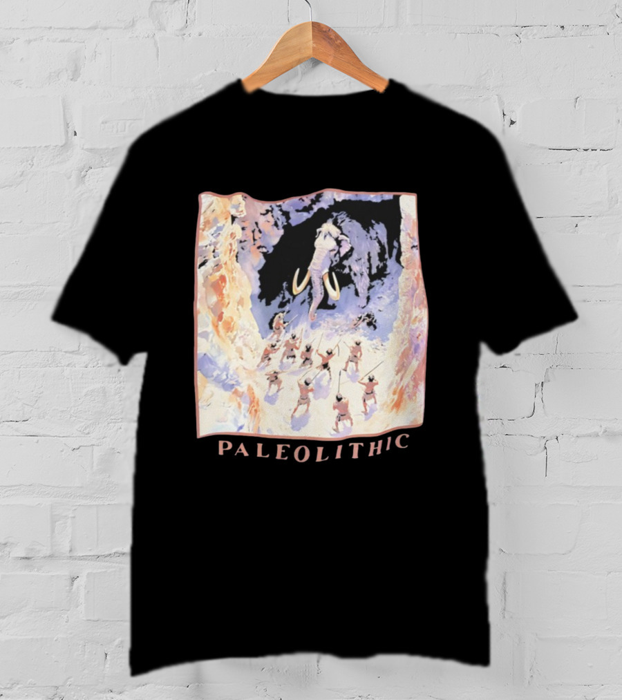 Paleolithic Mammoth Hunters Cave Painting T-Shirt