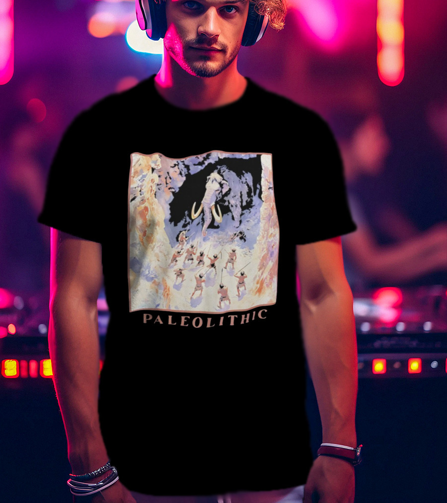 Paleolithic Mammoth Hunters Cave Painting T-Shirt