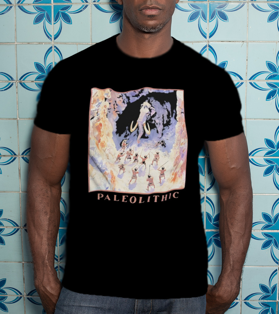 Paleolithic Mammoth Hunters Cave Painting T-Shirt