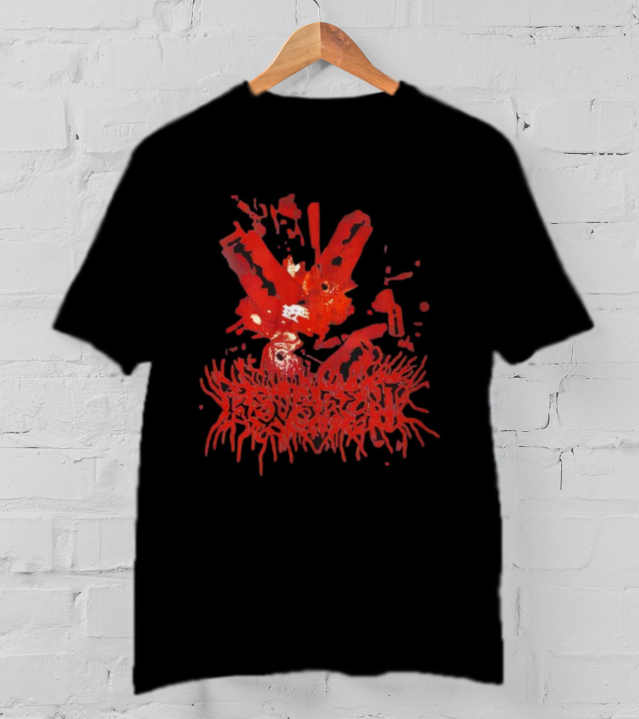 Rev3rent Razors Blood Splatter Lettering T-Shirt