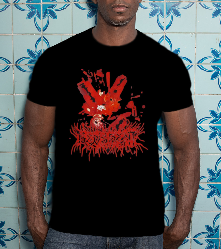 Rev3rent Razors Blood Splatter Lettering T-Shirt