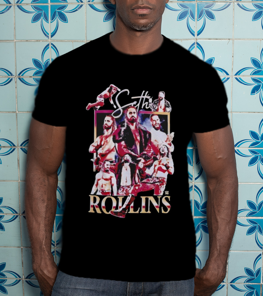 Seth Rollins WWE Superstar Collage T-Shirt