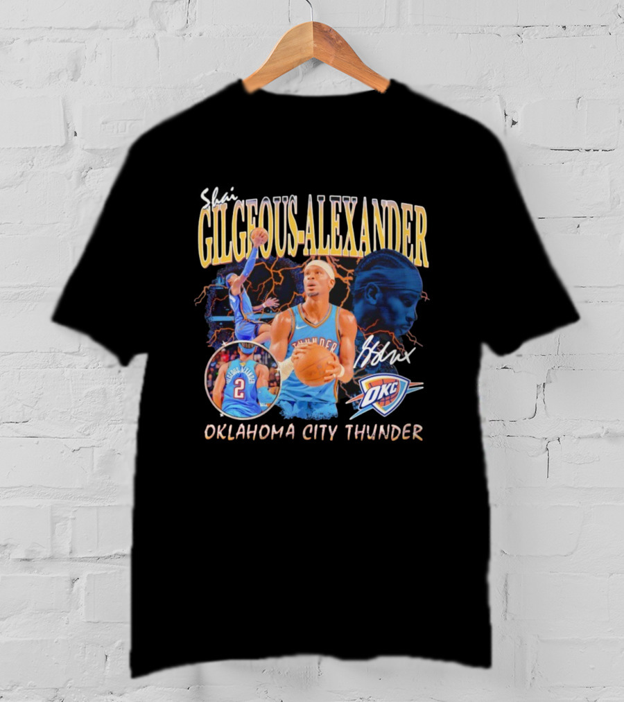 Gilgeous-Alexander Thunder Oklahoma City Basketball Player OKC T-Shirt