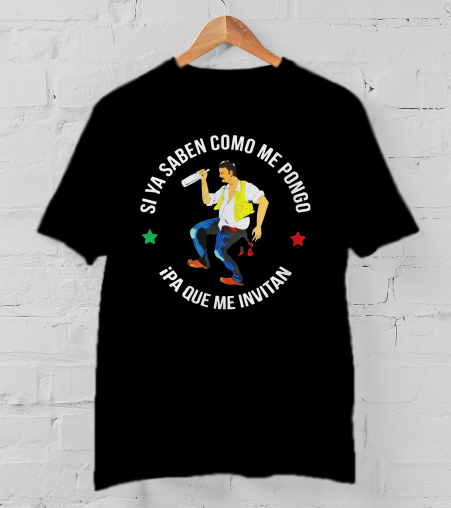 Si Ya Saben Como Me Pongo Ipa Que Me Invitan Hombre Con Botella Y Estrellas T-Shirt