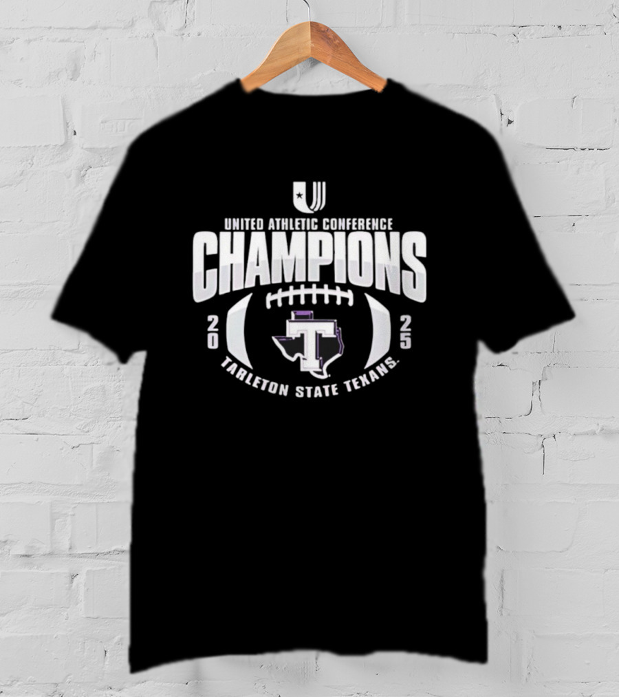 Tarleton State Texans 2025 United Athletic Conference Champions Football T-Shirt
