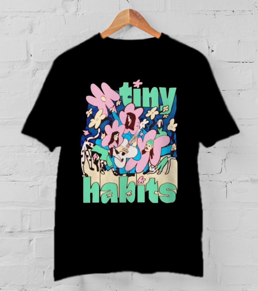 Tiny Habits Flower Guitar Art Tour T-Shirt